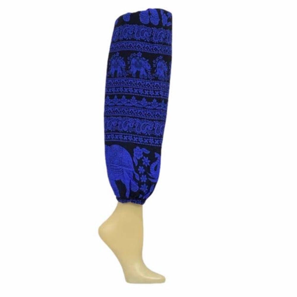 Blue Elephant Paisley Harem Pants Boho Lounge Drawstring